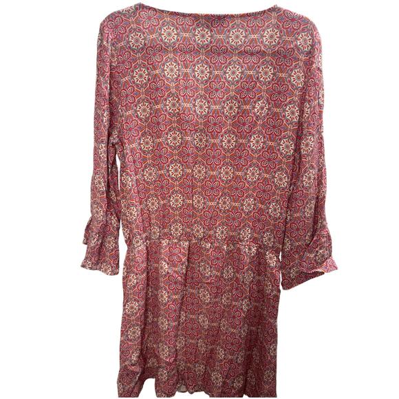 Sanctuary Boho Medallion Print Peasant Dress/Tunic Large - Picture 4 of 8
